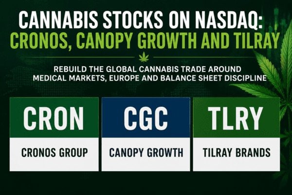 Cannabis Stocks on Nasdaq: Cronos, Canopy Growth and Tilray Rebuild the Global Cannabis Trade Around Medical Markets, Europe and Balance Sheet Discipline $CRON $CGC $TLRY 1 Cannabis