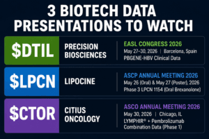 Three Biotech Data Presentations to Watch: Precision BioSciences, Lipocine and Citius Oncology $DTIL $LPCN $CTOR 2 datapresentatoionmay26