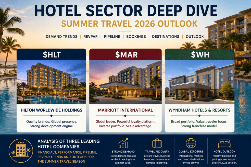 Hilton, Marriott and Wyndham: Hotel Sector Deep Dive for the 2026 Summer Travel Season $HLT $MAR $WH 2 Travel 2026 h