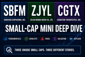 Three Small-Cap Stories Worth Reading Beyond the Tape: Sunshine Biopharma, Jin Medical International and Cognition Therapeutics 6 SBFM-ZJYL-CGTX