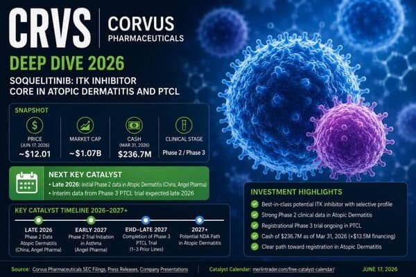 Corvus Pharmaceuticals ($CRVS)The ITK Inhibitor at the Center of Atopic Dermatitis and PTCL 2 Corvus
