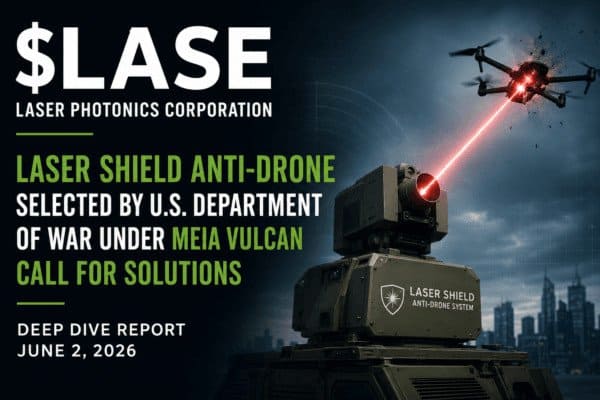 Laser Photonics Corporation (Nasdaq: $LASE): Anti-Drone Laser Deep Dive After MEIA Vulcan Selection 7 Lase
