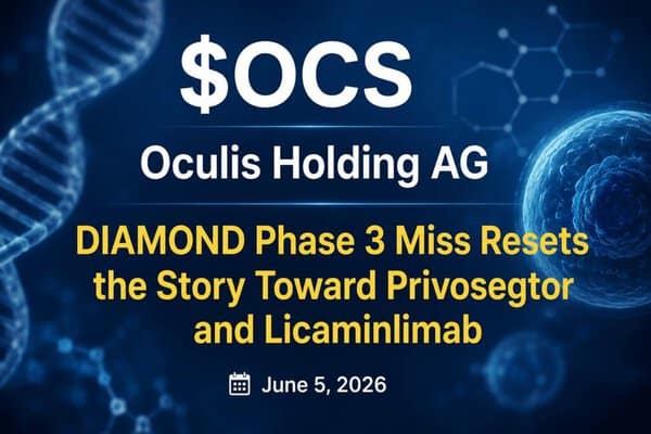 Oculis Holding AG (Nasdaq: $OCS): DIAMOND Phase 3 miss resets the story toward Privosegtor and Licaminlimab 18 OCULIS