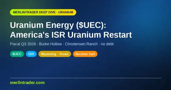 Uranium Energy Corp $UEC ISR uranium restart deep dive cover — Merlintrader