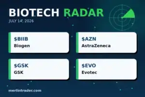 Biotech Radar July 14, 2026: Biogen ($BIIB), AstraZeneca ($AZN), GSK ($GSK) and Evotec ($EVO) 1 Biotech radar