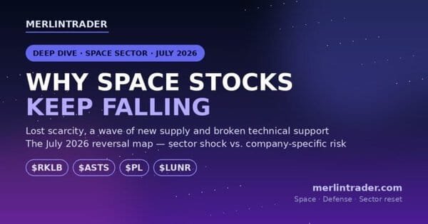 Why space stocks keep falling - $RKLB $ASTS $PL $LUNR July 2026 sector reversal map, Merlintrader