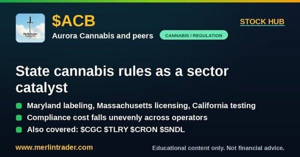 Aurora Cannabis and peers ACB stock cover Merlintrader