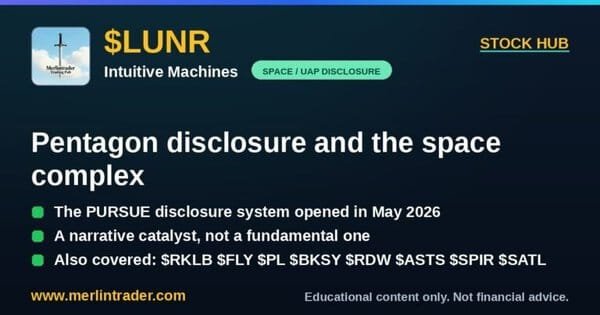 Intuitive Machines LUNR stock cover Merlintrader