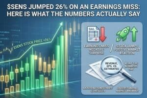$SENS Jumped 26% on an Earnings Miss. Here Is What the Numbers Actually Say 10 SENS Jump