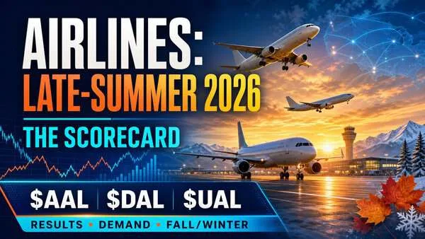Late-Summer 2026 Airlines: American, Delta and United ($AAL $DAL $UAL) 1 Late-summer 2026 airline scorecard for American Airlines, Delta Air Lines and United Airlines