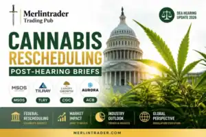 Cannabis rescheduling post-hearing briefs 2026: DEA hearing update covering MSOS, TLRY, CGC and ACB