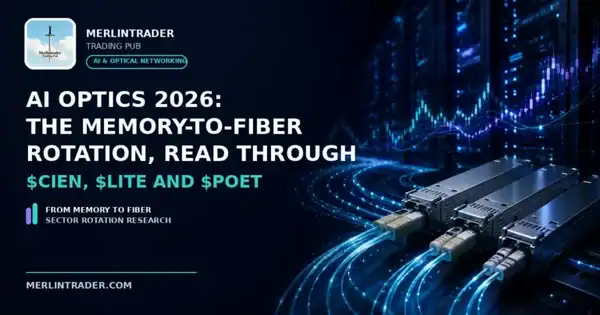 AI Optics 2026: The Memory-to-Fiber Rotation, Read Through $CIEN, $LITE and $POET 7 AI optical networking rotation from memory to fiber, featuring CIEN, LITE and POET