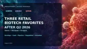 $GERN, $NVAX and $IOVA After Q2 2026: Three Retail Favorites, Three Very Different Paths to Scale 5 gern nvax iova q2 2026 cover en
